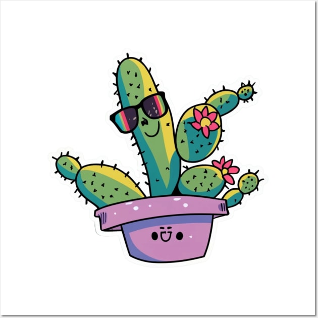 cute vibing opuntia Wall Art by TranquilTrinkets